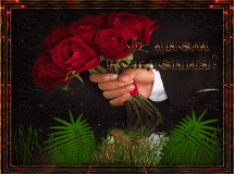 изображение - открытка с днём рождения — букет красных роз